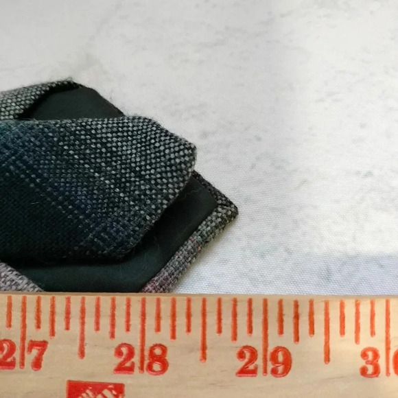 WoolCroft by Wembley Wool Blend Striped Skinny 3" Tie Necktie Woven - Picture 5 of 8